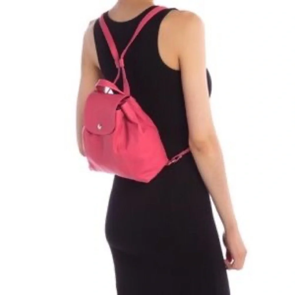 ❤️cutie❤️ lovely LongChamp  Le Pliage Cuir Backpack  extra small soft leather